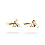 Thomas Sabo H2368-M01-14 Stud Earrings with White Cubic Zirconia Gold-Plated Women