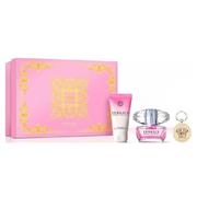 Versace Bright Crystal Dovanų rinkinys, Tualetinis vanduo 90ml + Kūno losjonas 100ml + raktų pakabukas