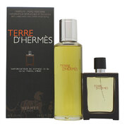 „Hermes Terre D'Hermes“ kvepalų dovanų rinkinys, pripildytas kvepiančio vandens 125 ml + pripildomas kvepiantis vanduo 30 ml