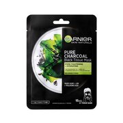 Juodųjų audinių kaukė su jūros dumblių ekstraktu Pure Charcoal Skin Naturals (Black Tissue Mask) 28 g