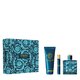 Versace Eros Dovanų rinkinys, Tualetinis vanduo 100ml + Dušo želė 150ml +  Tualetinis vanduo 10ml 