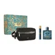 Versace Eros dovanų rinkinys, tualetinis vanduo 100 ml + tualetinis vanduo 10 ml + kosmetinis maišelis