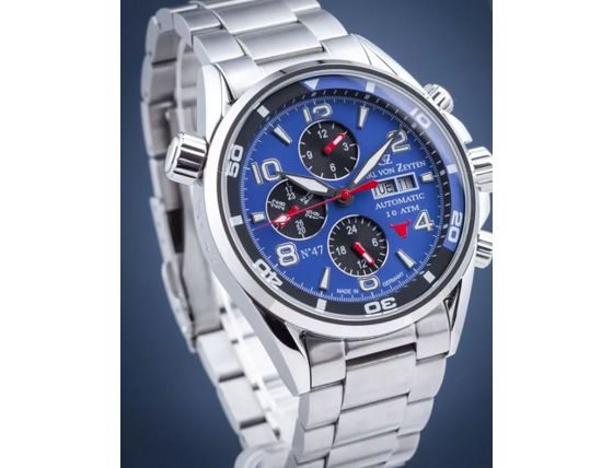 Carl von zeyten cvz0047blms no. 47 - 45mm 10atm - cvz 1