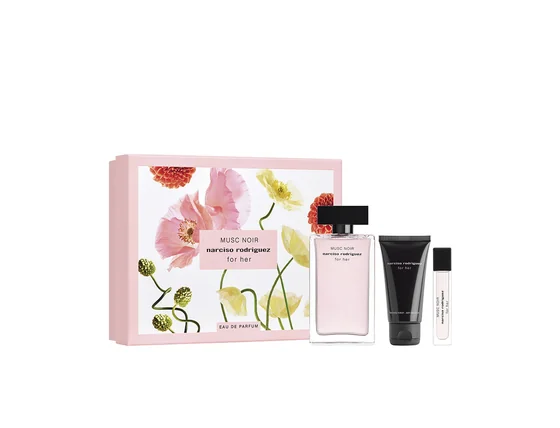 Narciso rodriguez for her musc noir  darčeková sada, parfumovaná voda 100ml + parfumovaná voda 10ml + telové mlieko 50ml - Narciso Rodriguez For Her Musc Noir edp 100ml + 10ml + BL 50ml set